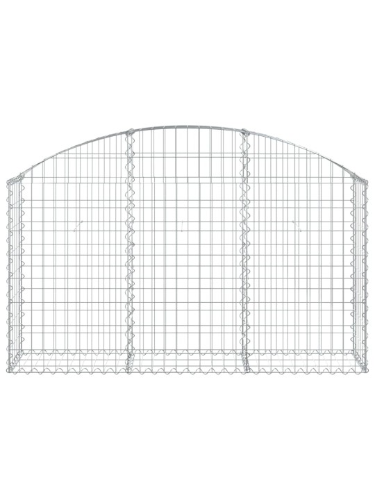 Klenutý gabionový koš 150 x 30 x 80/100 cm pozinkované železo
