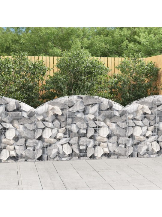 Klenutý gabionový koš 150 x 30 x 80/100 cm pozinkované železo