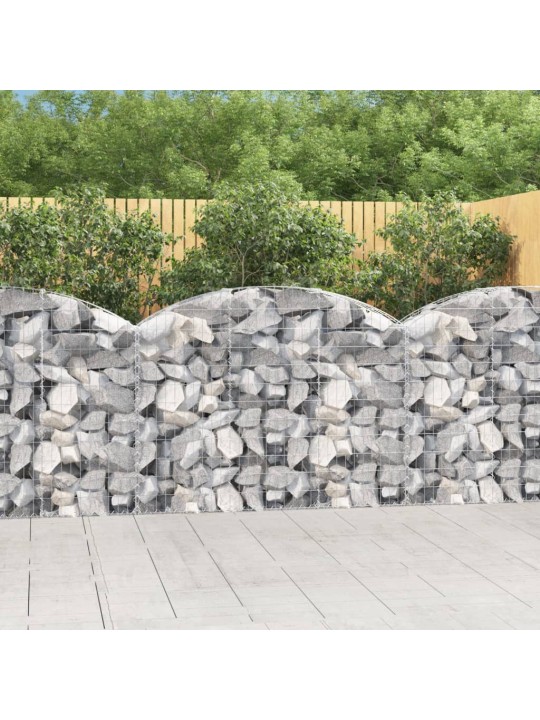 Klenutý gabionový koš 150 x 30 x 100/120 cm pozinkované železo