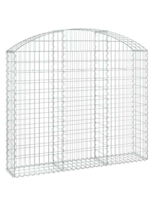 Klenutý gabionový koš 150 x 30 x 120/140 cm pozinkované železo