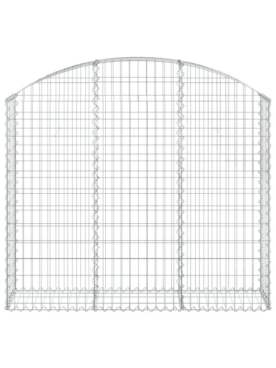 Klenutý gabionový koš 150 x 30 x 120/140 cm pozinkované železo