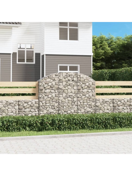 Klenutý gabionový koš 150 x 30 x 120/140 cm pozinkované železo