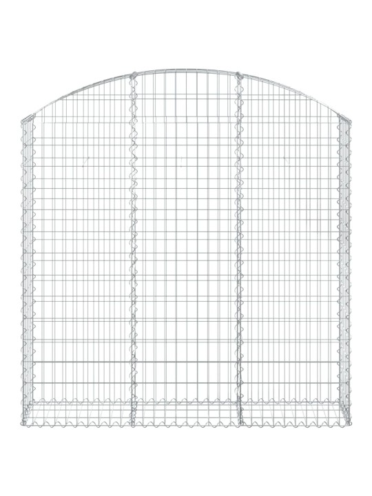 Klenutý gabionový koš 150 x 30 x 140/160 cm pozinkované železo