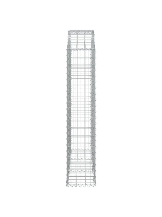 Klenutý gabionový koš 150 x 30 x 140/160 cm pozinkované železo