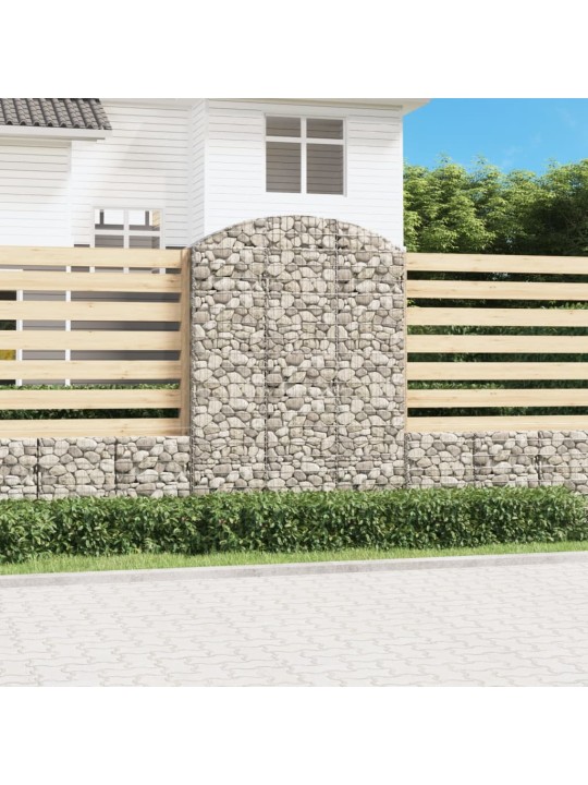 Klenutý gabionový koš 150 x 30 x 200/220 cm pozinkované železo