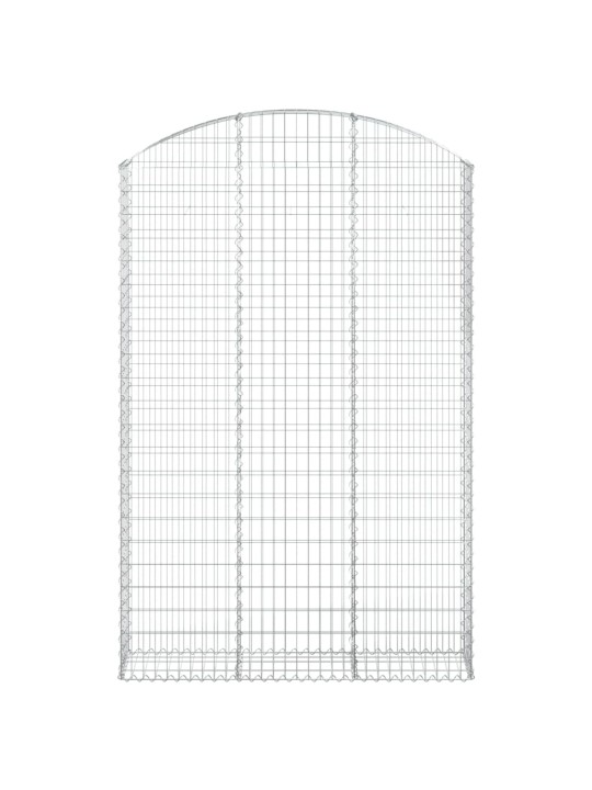 Klenutý gabionový koš 150 x 30 x 220/240 cm pozinkované železo