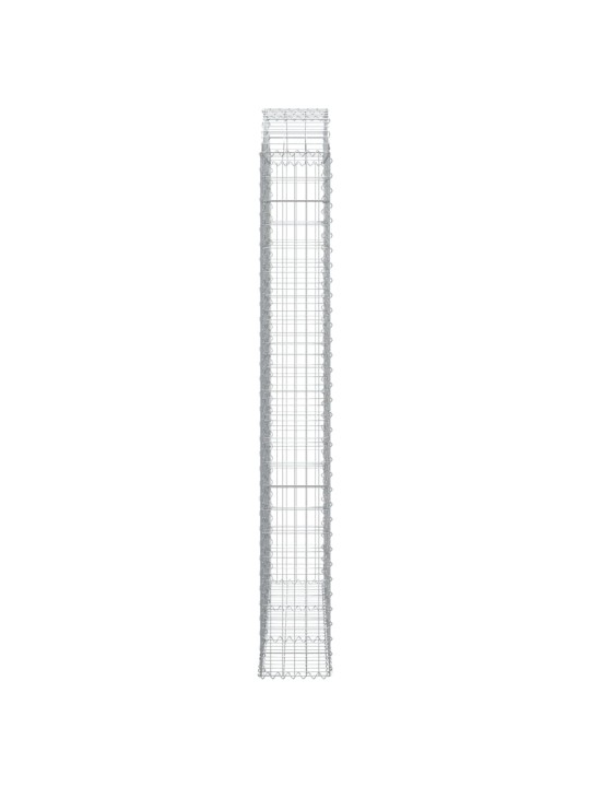 Klenutý gabionový koš 150 x 30 x 220/240 cm pozinkované železo