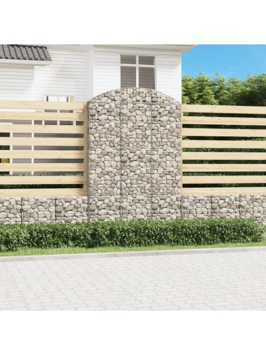 Klenutý gabionový koš 150 x 30 x 220/240 cm pozinkované železo