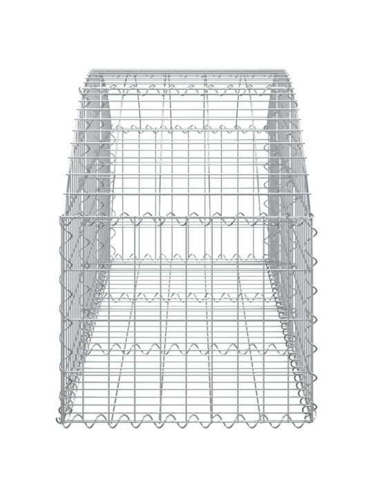 Klenutý gabionový koš 150 x 50 x 40/60 cm pozinkované železo
