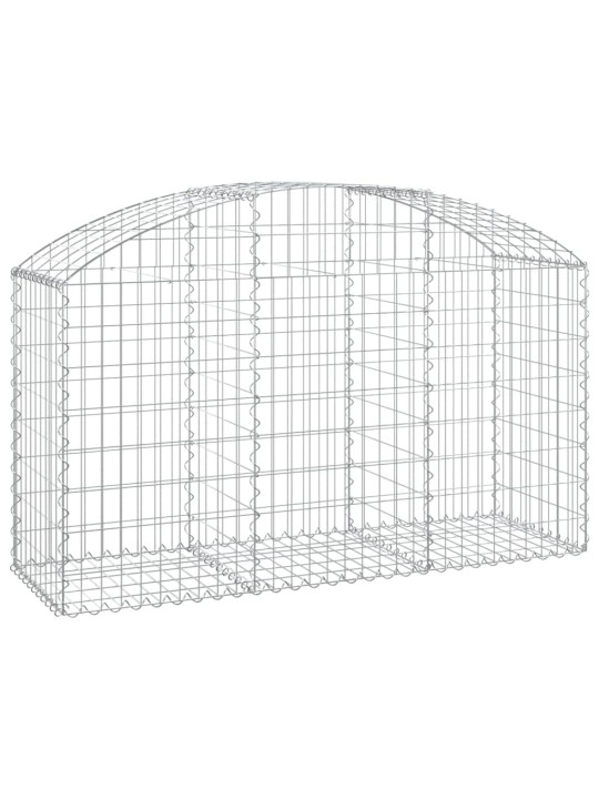 Klenutý gabionový koš 150 x 50 x 80/100 cm pozinkované železo