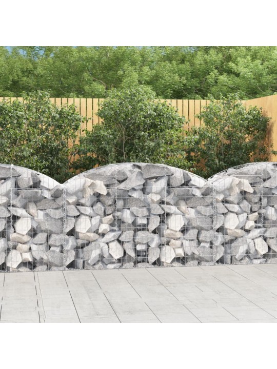 Klenutý gabionový koš 150 x 50 x 80/100 cm pozinkované železo