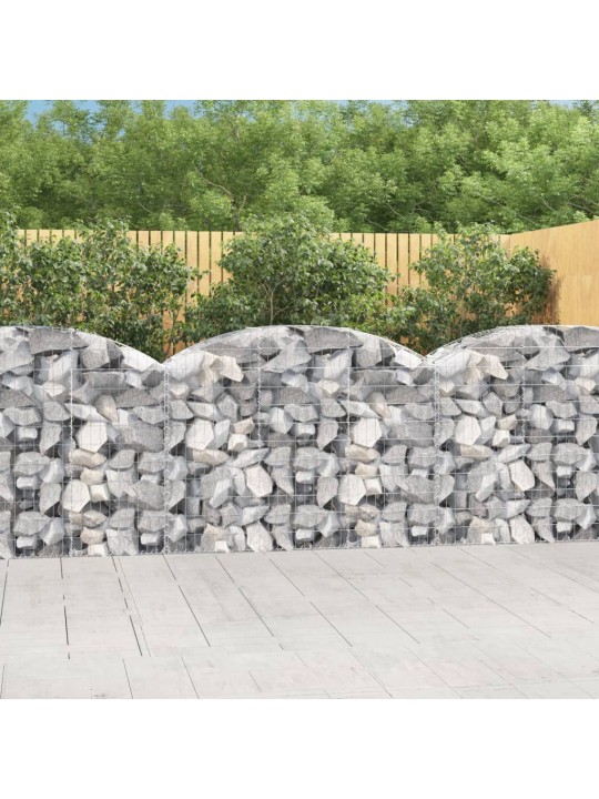 Klenutý gabionový koš 150 x 50 x 100/120 cm pozinkované železo
