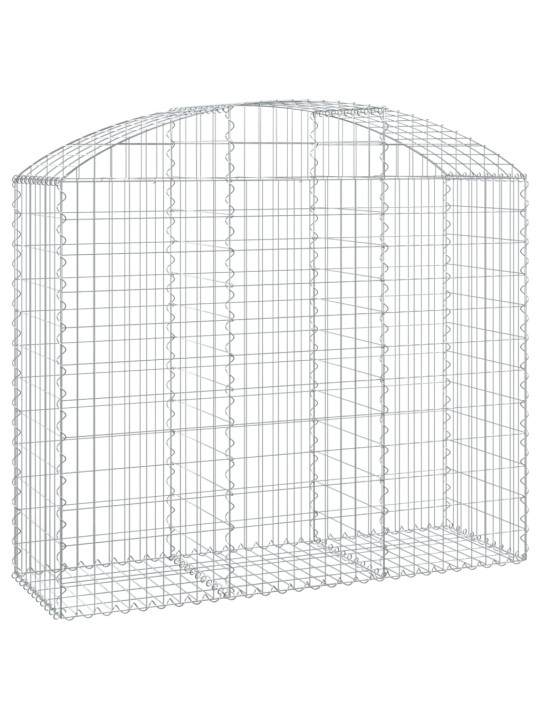 Klenutý gabionový koš 150 x 50 x 120/140 cm pozinkované železo