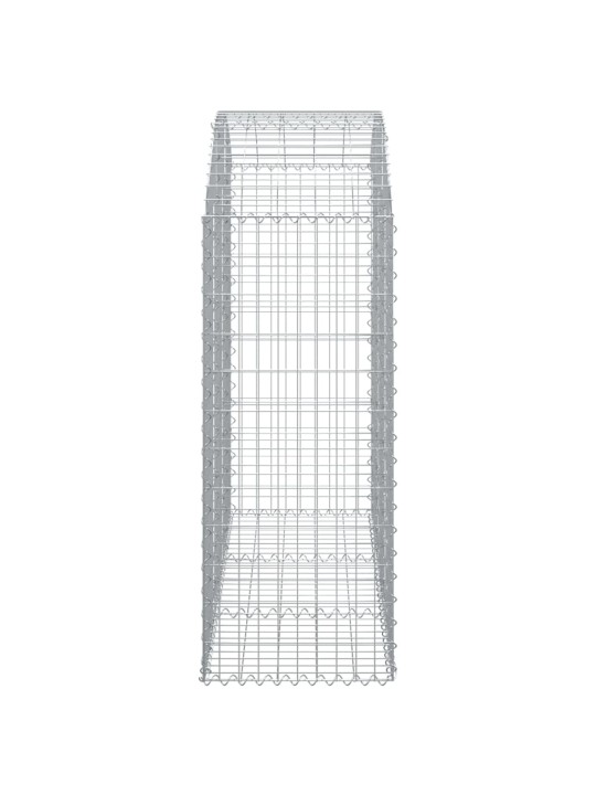 Klenutý gabionový koš 150 x 50 x 120/140 cm pozinkované železo