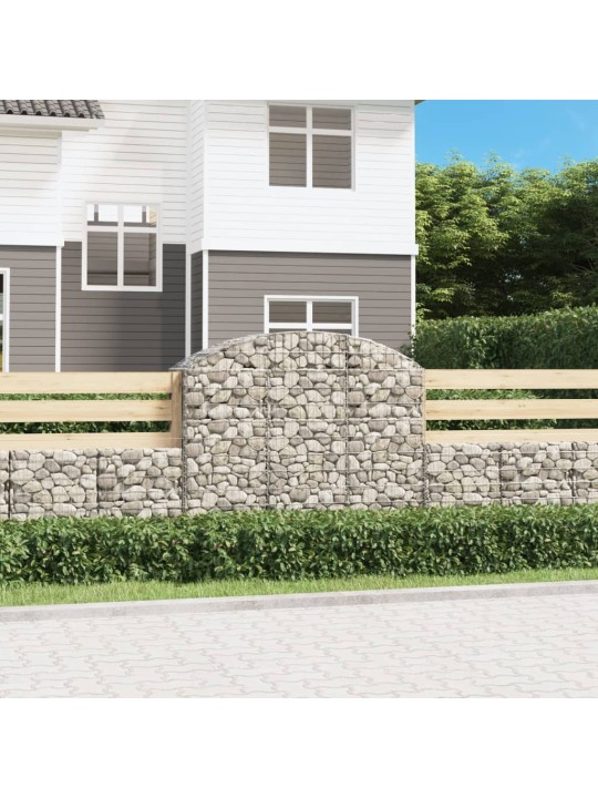 Klenutý gabionový koš 150 x 50 x 120/140 cm pozinkované železo