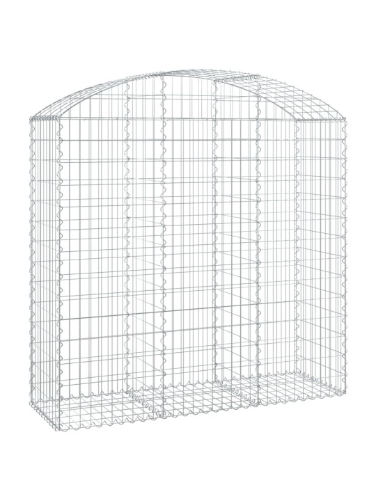 Klenutý gabionový koš 150 x 50 x 140/160 cm pozinkované železo