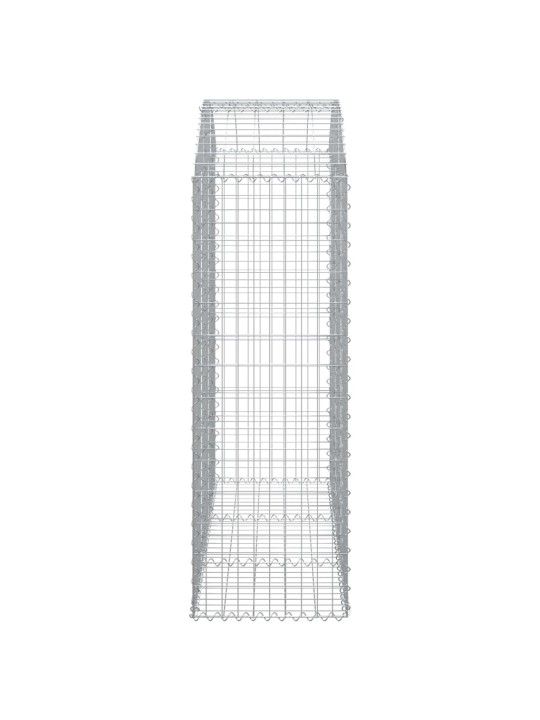 Klenutý gabionový koš 150 x 50 x 140/160 cm pozinkované železo