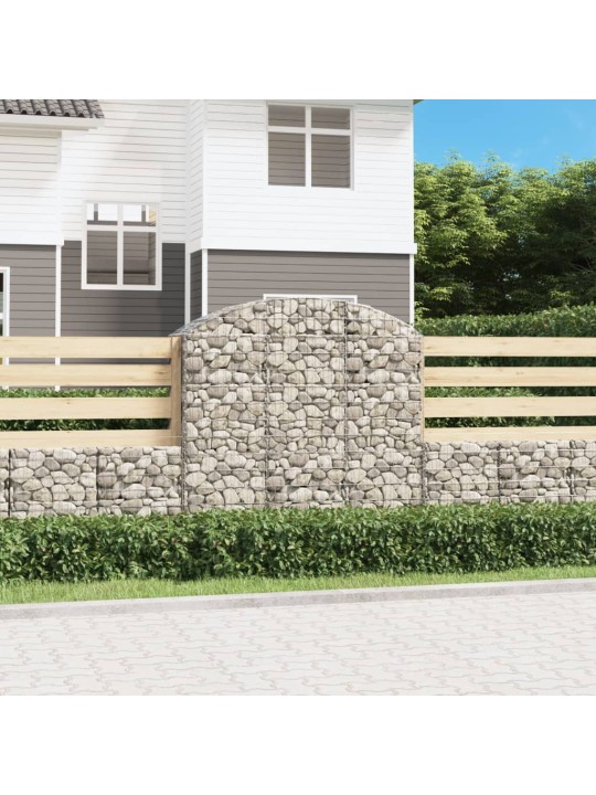 Klenutý gabionový koš 150 x 50 x 140/160 cm pozinkované železo