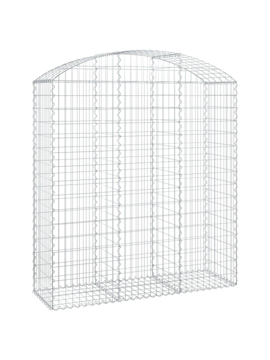 Klenutý gabionový koš 150 x 50 x 160/180 cm pozinkované železo