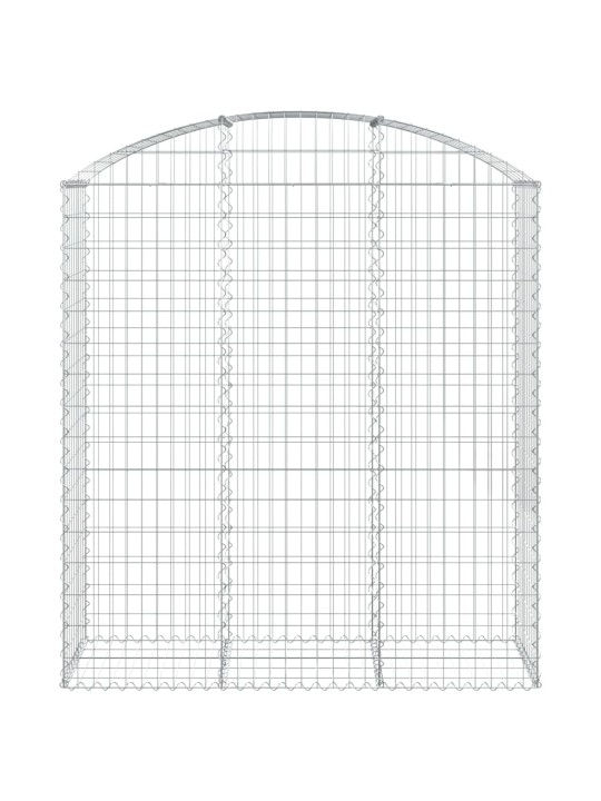 Klenutý gabionový koš 150 x 50 x 160/180 cm pozinkované železo