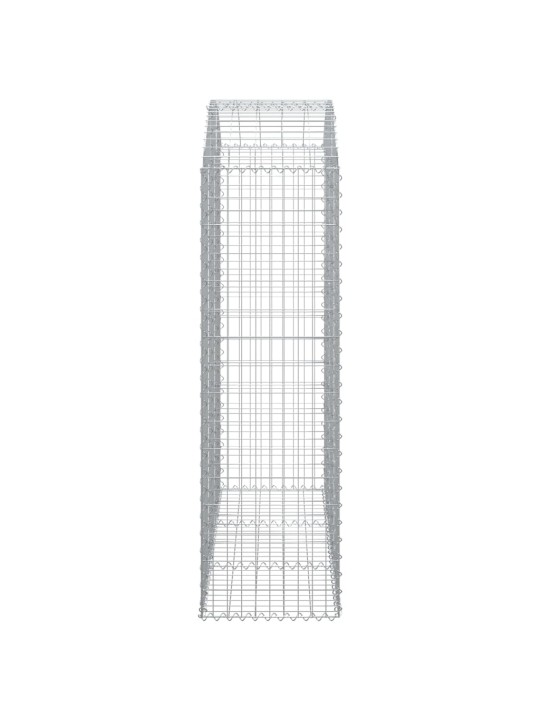 Klenutý gabionový koš 150 x 50 x 160/180 cm pozinkované železo
