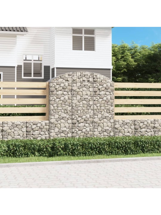 Klenutý gabionový koš 150 x 50 x 160/180 cm pozinkované železo