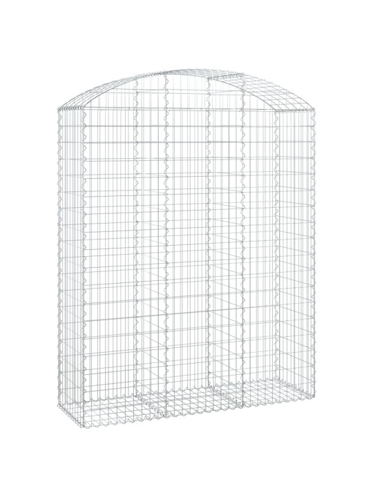 Klenutý gabionový koš 150 x 50 x 180/200 cm pozinkované železo