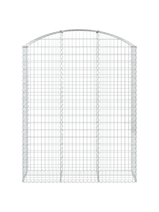 Klenutý gabionový koš 150 x 50 x 180/200 cm pozinkované železo
