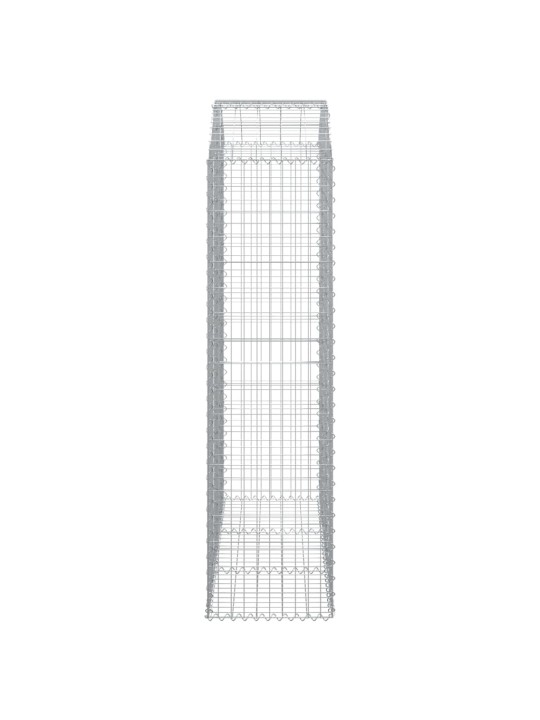 Klenutý gabionový koš 150 x 50 x 180/200 cm pozinkované železo