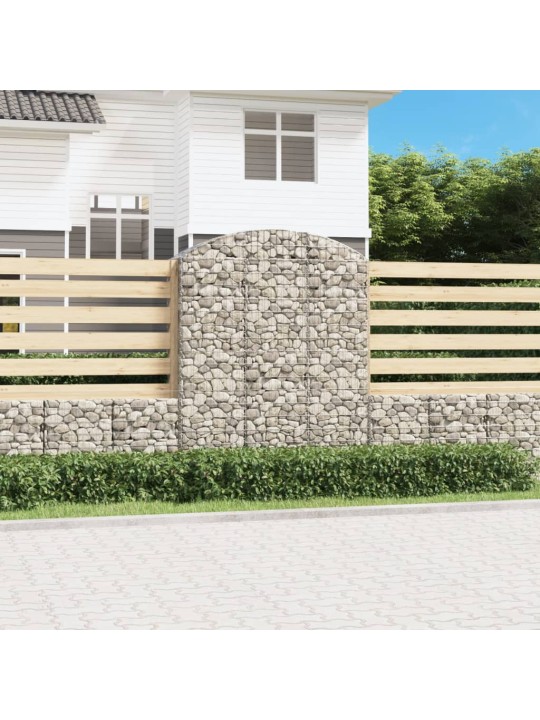 Klenutý gabionový koš 150 x 50 x 180/200 cm pozinkované železo