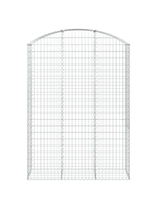 Klenutý gabionový koš 150 x 50 x 200/220 cm pozinkované železo