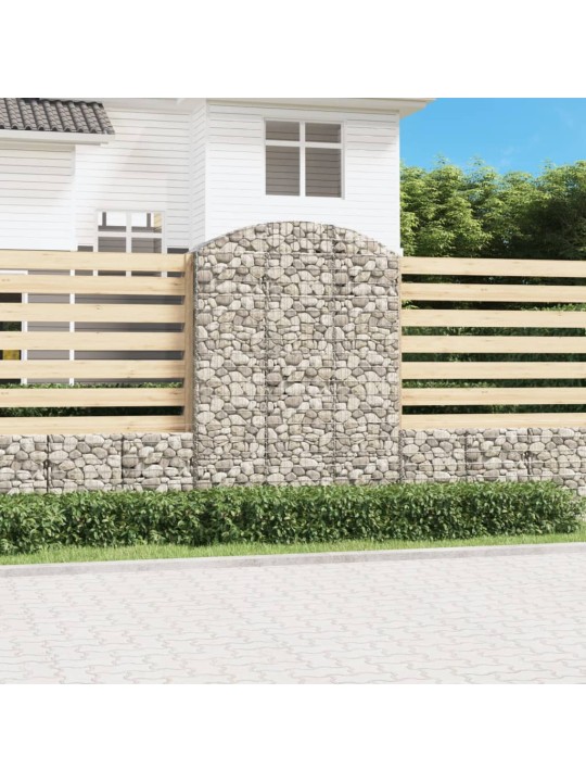 Klenutý gabionový koš 150 x 50 x 200/220 cm pozinkované železo