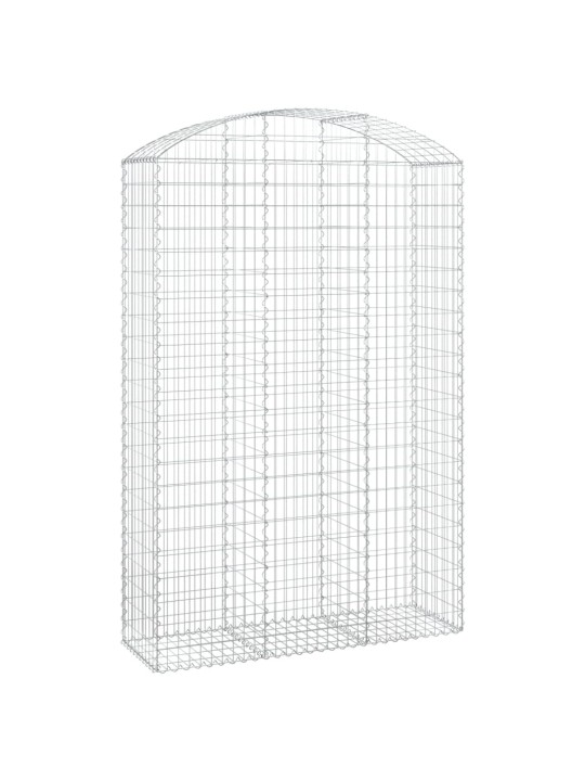 Klenutý gabionový koš 150 x 50 x 220/240 cm pozinkované železo