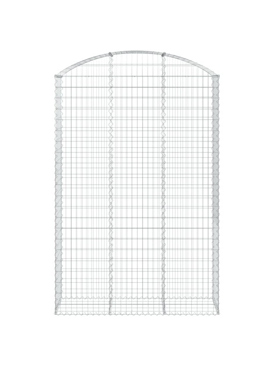 Klenutý gabionový koš 150 x 50 x 220/240 cm pozinkované železo