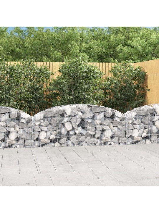 Klenutý gabionový koš 200 x 30 x 60/80 cm pozinkované železo
