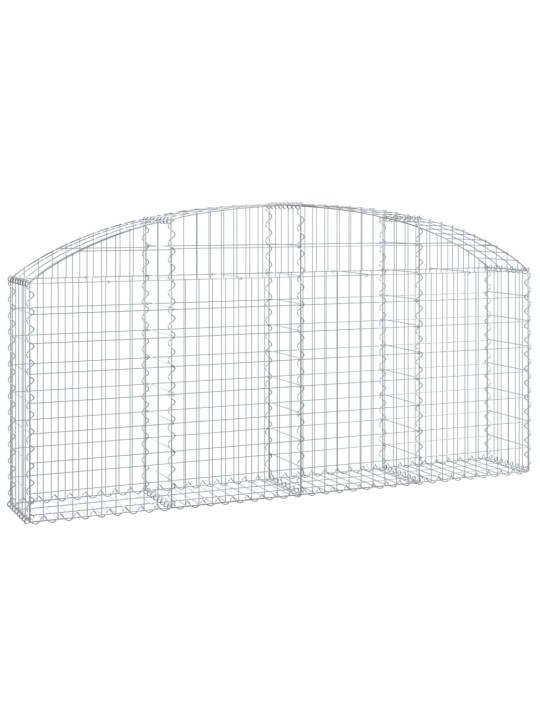 Klenutý gabionový koš 200 x 30 x 80/100 cm pozinkované železo