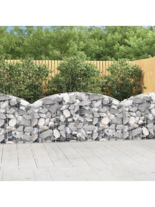 Klenutý gabionový koš 200 x 30 x 80/100 cm pozinkované železo