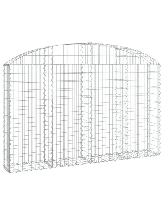 Klenutý gabionový koš 200 x 30 x 120/140 cm pozinkované železo