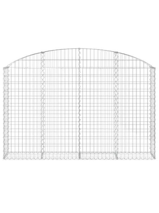 Klenutý gabionový koš 200 x 30 x 120/140 cm pozinkované železo