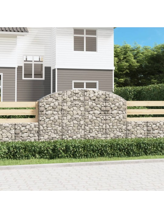 Klenutý gabionový koš 200 x 30 x 120/140 cm pozinkované železo