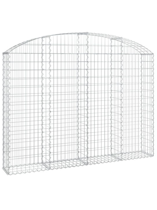 Klenutý gabionový koš 200 x 30 x 140/160 cm pozinkované železo