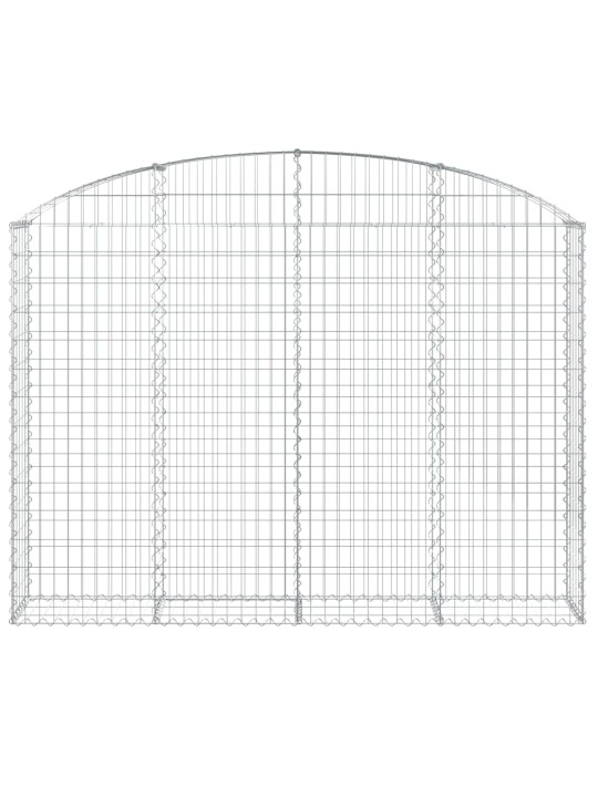 Klenutý gabionový koš 200 x 30 x 140/160 cm pozinkované železo