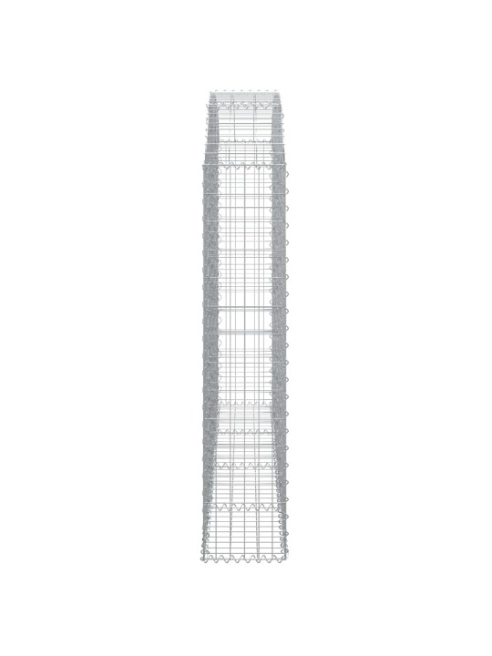 Klenutý gabionový koš 200 x 30 x 140/160 cm pozinkované železo
