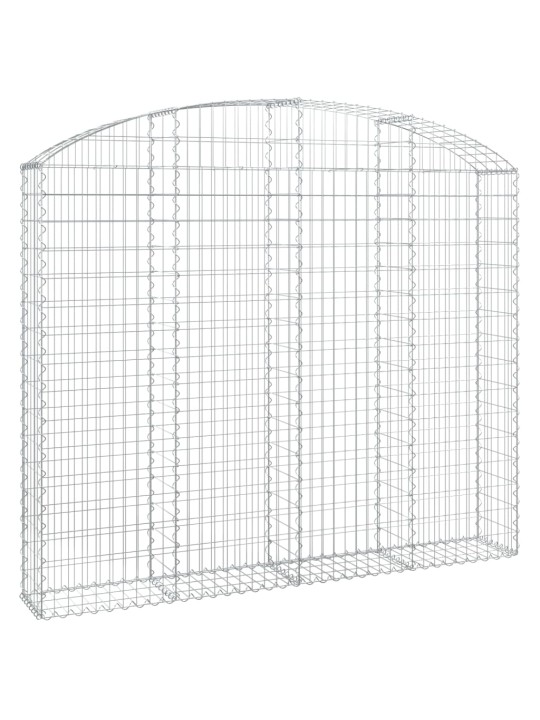 Klenutý gabionový koš 200 x 30 x 160/180 cm pozinkované železo