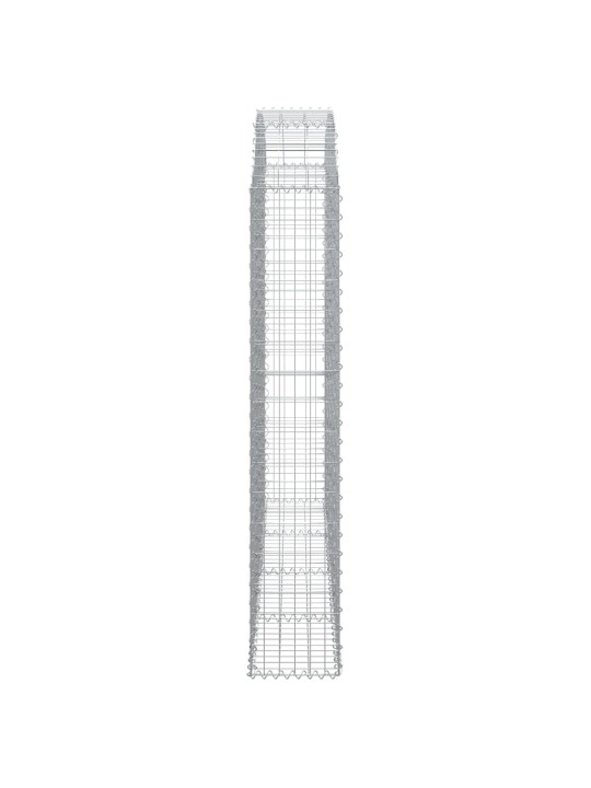 Klenutý gabionový koš 200 x 30 x 160/180 cm pozinkované železo