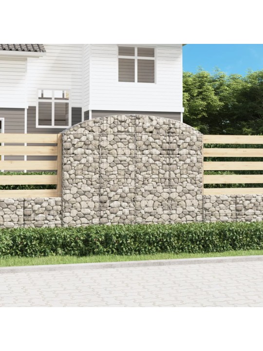 Klenutý gabionový koš 200 x 30 x 160/180 cm pozinkované železo