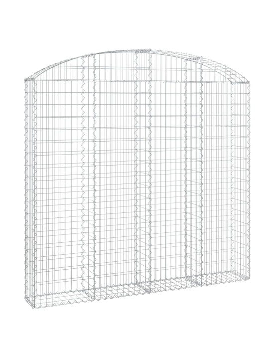 Klenutý gabionový koš 200 x 30 x 180/200 cm pozinkované železo