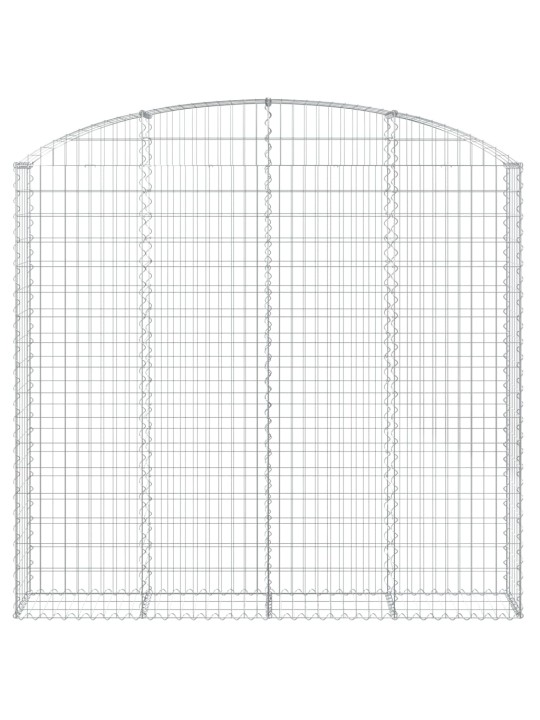 Klenutý gabionový koš 200 x 30 x 180/200 cm pozinkované železo
