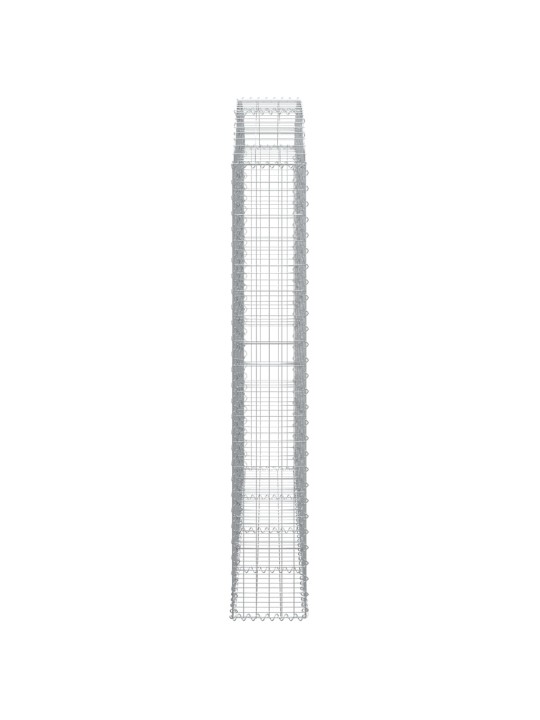 Klenutý gabionový koš 200 x 30 x 180/200 cm pozinkované železo