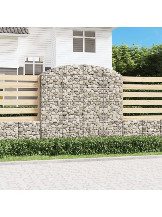 Klenutý gabionový koš 200 x 30 x 180/200 cm pozinkované železo